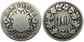 Switzerland, 10 Rappen 1850, Strasbourg