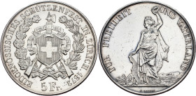 Switzerland, 5 Francs 1872, Zurich