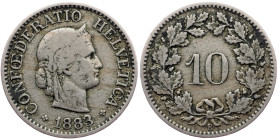 Switzerland, 10 Rappen 1883, Bern