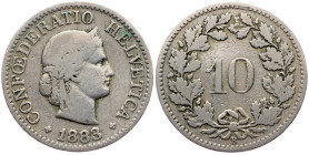 Switzerland, 10 Rappen 1883, Bern