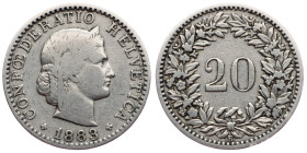 Switzerland, 20 Rappen 1883, Bern