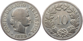 Switzerland, 10 Rappen 1885, Bern