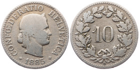 Switzerland, 10 Rappen 1885, Bern