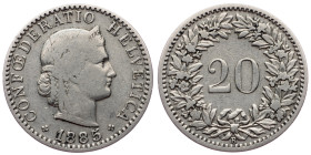 Switzerland, 20 Rappen 1885, Bern
