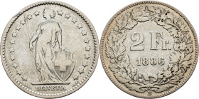 Switzerland, 2 Francs 1886, Bern