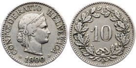 Switzerland, 10 Rappen 1900, Bern