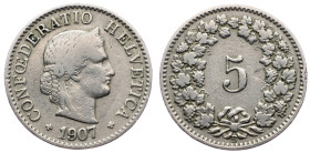 Switzerland, 5 Rappen 1907, Bern