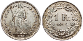 Switzerland, 1 Franc 1914, Bern