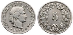 Switzerland, 5 Rappen 1914, Bern
