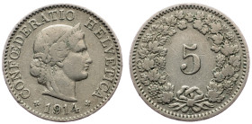 Switzerland, 5 Rappen 1914, Bern