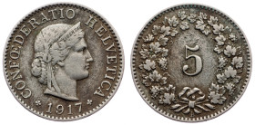 Switzerland, 5 Rappen 1917, Bern