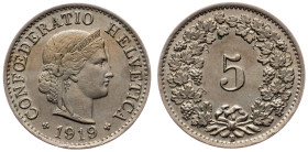 Switzerland, 5 Rappen 1919, Bern