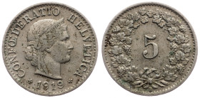Switzerland, 5 Rappen 1919, Bern