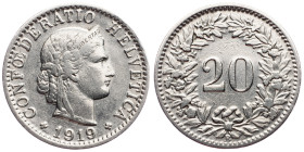Switzerland, 20 Rappen 1919, Bern