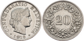 Switzerland, 20 Rappen 1919, Bern