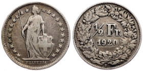 Switzerland, 1/2 Franc 1920, Bern