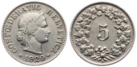 Switzerland, 5 Rappen 1920, Bern