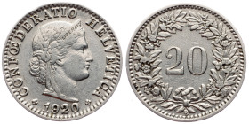 Switzerland, 20 Rappen 1920, Bern
