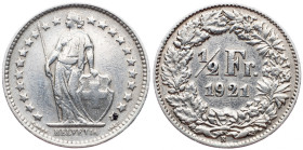 Switzerland, 1/2 Franc 1921, Bern