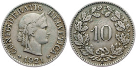 Switzerland, 10 Rappen 1921, Bern