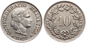 Switzerland, 10 Rappen 1921, Bern