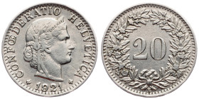 Switzerland, 20 Rappen 1921, Bern