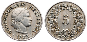 Switzerland, 5 Rappen 1922, Bern