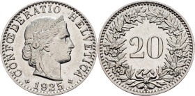Switzerland, 20 Rappen 1925, Bern