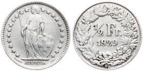 Switzerland, 1/2 Franc 1929, Bern