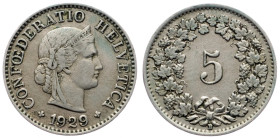 Switzerland, 5 Rappen 1929, Bern