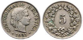 Switzerland, 5 Rappen 1931, Bern