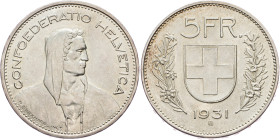 Switzerland, 5 Francs 1931, Bern