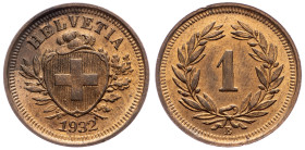 Switzerland, 1 Rappen 1932, Bern