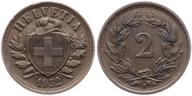 Switzerland, 2 Rappen 1932, Bern