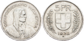 Switzerland, 5 Francs 1932
