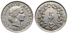 Switzerland, 5 Rappen 1933, Bern