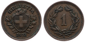 Switzerland, 1 Rappen 1933, Bern