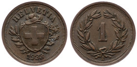 Switzerland, 1 Rappen 1933, Bern