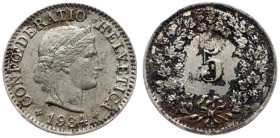 Switzerland, 5 Rappen 1934, Bern