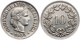 Switzerland, 10 Rappen 1934, Bern