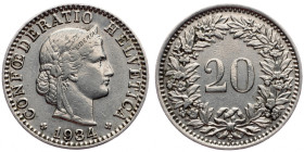 Switzerland, 20 Rappen 1934, Bern
