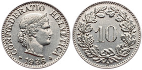 Switzerland, 10 Rappen 1936, Bern