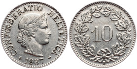 Switzerland, 10 Rappen 1937, Bern