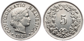 Switzerland, 5 Rappen 1938, Bern