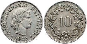 Switzerland, 10 Rappen 1942, Bern