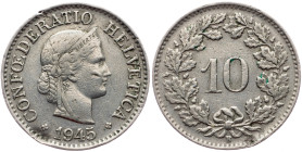 Switzerland, 10 Rappen 1945, Bern