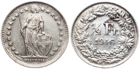 Switzerland, 1/2 Franc 1946, Bern
