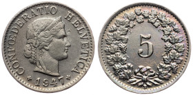 Switzerland, 5 Rappen 1947, Bern