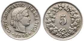 Switzerland, 5 Rappen 1948, Bern