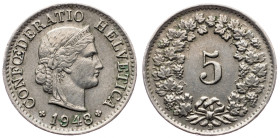 Switzerland, 5 Rappen 1948, Bern
